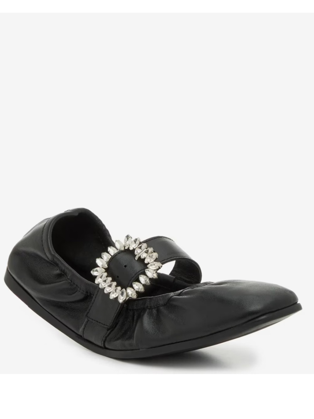 Free People Ursa Gemini Ballet Flat black square toe LEATHER Size 7.5
